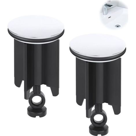 Pièces Bouchons de vidange,40MM Bouchon Lavabo Salle de Bain,Bouchon de Lavabo Universel,Réglable en hauteur Bouchon d’évacuation,Bouchons de canalisation pour éviers de cuisine et de salle de bains (1/5)