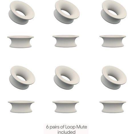 Tappi auricolari rotondi in silicone. Riduzione del rumore aggiuntiva di 5 dB disponibile su richiesta. Accessori regolabili - 12 pezzi.