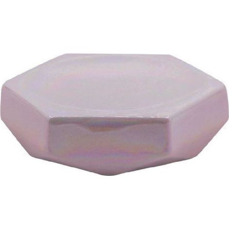 Trade Shop - Piattino Per Sapone Esagonale Effetto Visivo Portasaponetta Accessori Bagno 79941 - (1/2)