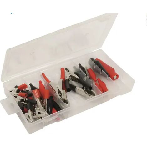 Assortiment de pinces crocodiles - coffret 28 pinces