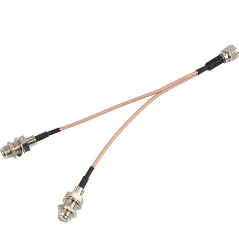 1 Pièce Câble Splitter F-Type 15 cm, Connecteur F Mâle vers Double Femelle, Câble Coaxial RG316 50 Ohm, Faible Perte,pour Télévision, Satellite, Audio et Vidéo, Récepteurs Satellites (1/5)
