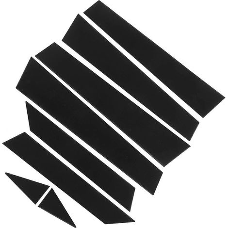 8-teiliges Set Fensterpfostenleisten, glatte Oberfläche, leicht, glänzend schwarz, passend für A3 (1/5)