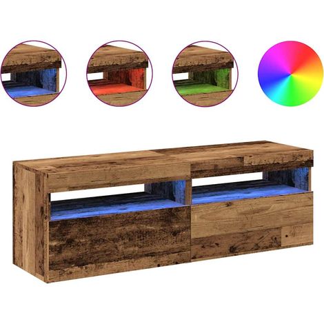 Maison Exclusive - Mobili Porta TV con LED 2 pz Legno Antico in Legno Multistrato