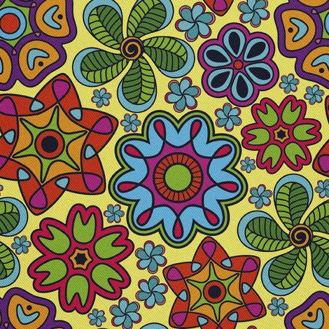 Telas decorativas para exteriores Oxford - estampado con motivos de estilo indio 3 I DX423-3 (1/5)