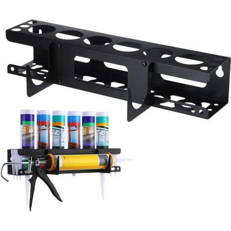 Support De Rangement Pour Tube De Silicone Support De Tube De Calfeutrage À La Main En Acier Supports Mural Cartouche Silicone Avec Base Horizontale Peut Contenir 6 Tubes De Calfeutrage
