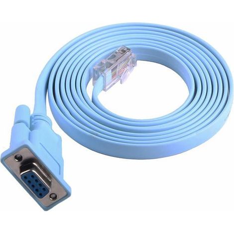 Câble console réseau DB9 vers RJ45 1 pièce Câble RS232 Plug and Play Pour routeur et commutateur 1,8 m (1/5)