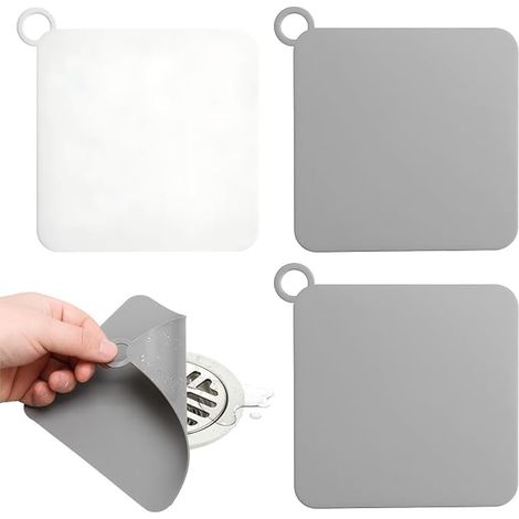 Bouchon Douche Anti Odeur en Silicone Bouchon de Baignoire Universel pour évier Gris Blanc, Sol et bac Douche Compatible avec Tous Types drains et canalisations (1/5)