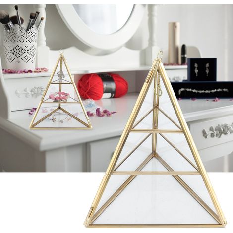 Dreistöckiger Schmuckständer in Pyramidenform, Schmuckaufbewahrungsbox, dekorative Aufbewahrungsbox für Ohrringe, Halsketten und Armbänder. (1/5)