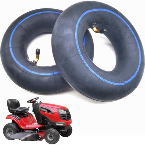 Pack of 2 Tyre Inner Tubes, 13 x 5.00-6 Replacement Air Tube for Wheelbarrow, Air Hose Compatible with Mower, Garden Trailer, Angle Valve, Tractor (1/5)