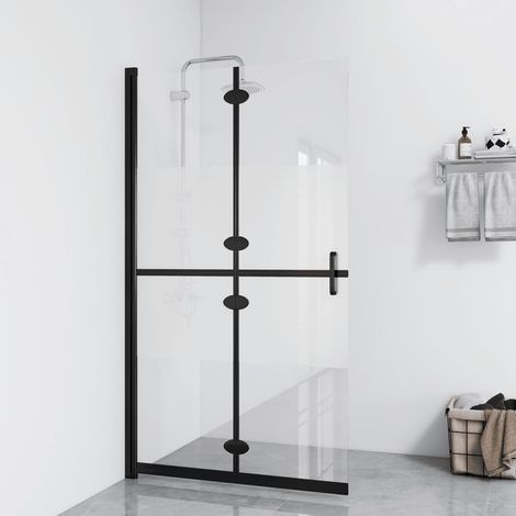 FIMEI Paroi de douche pliable Verre ESG demi-dépoli 80x190 cm (1/5)