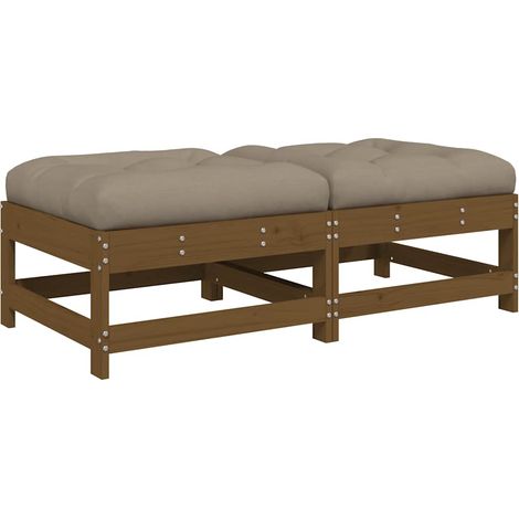 Maison Exclusive - Taburetes de jardín con cojines 2 uds madera p