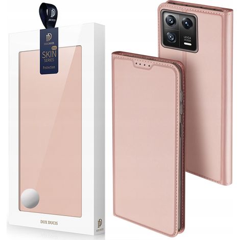 Dux Ducis Skin Pro Custodia per Xiaomi 13 con cover a libro, porta carte e supporto, colore rosa (1/5)