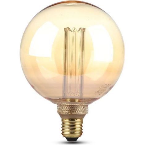 V-TAC ampoule LED filament 4W E27 G125 ambre 1800K (1/5)
