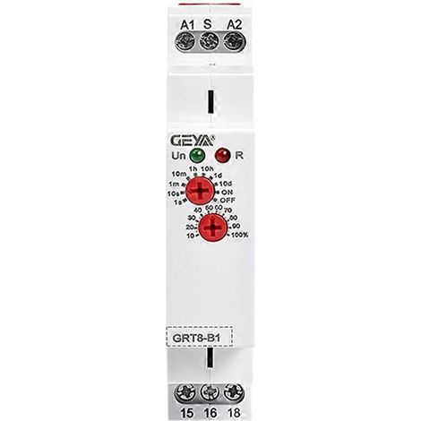 GRT8-B1 Temporisateur à retard à la coupure électronique 16A, 230V AC, minuterie modulaire (1/5)
