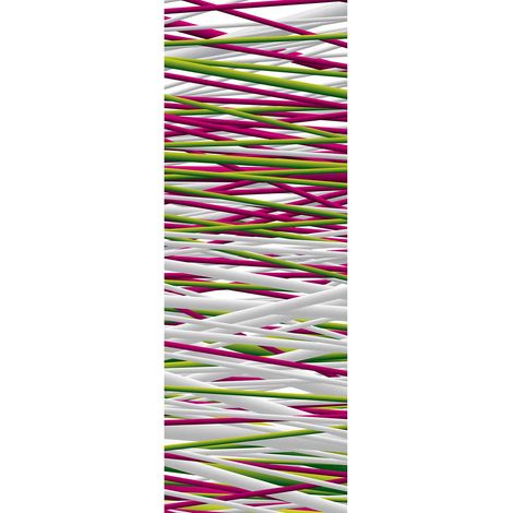 Papier peint panoramique design multicolore | Tapisserie panoramique parfaite pour bureau | Papier peint panoramique graphique - 280 x 100 cm (1 pièce) (1/2)
