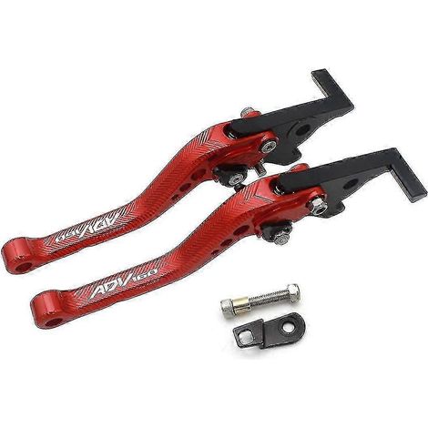 Leviers de frein courts Semspeed Fit Adv160 2022 2023 avec fonction de stationnement, usinés CNC, en forme de losange 3D, compatibles avec Honda Adv160 (rouge). (1/5)