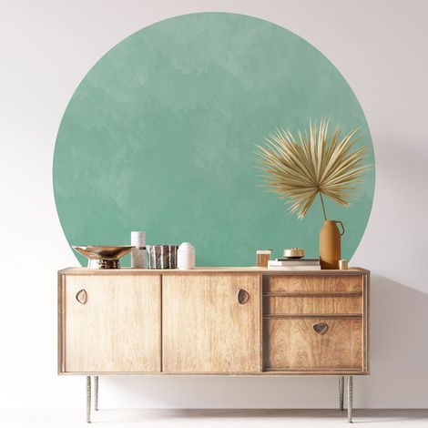 Sticker mural rond / cercle - Couleur Tendance - Diamètre 30 cm - Adhésif MAT (1/3)