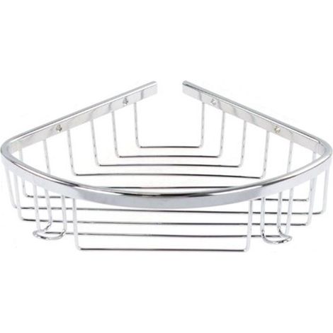 Cleafe - Mensola Angolare Per Doccia Bagno Cromata Lucida Cestino Porta Oggetti Acciaio 87901 - (1/2)