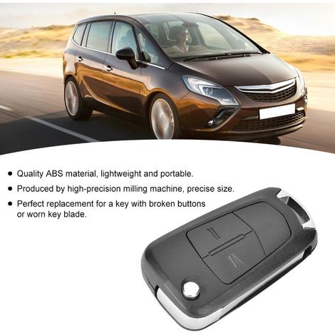 Accessoire de botier de clé pliable de voiture automatique 2 boutons convient pour Vauxhall/Opel Astra H (1/5)