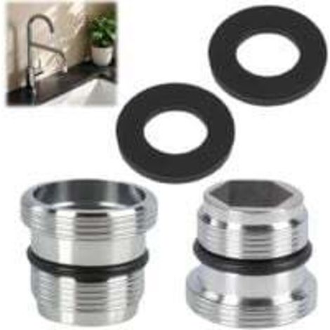 Adattatore per rubinetto in metallo M22, filettatura maschio, connettore per filtro e aeratore dell'acqua, resistente alla corrosione, adatto per cucina e bagno.