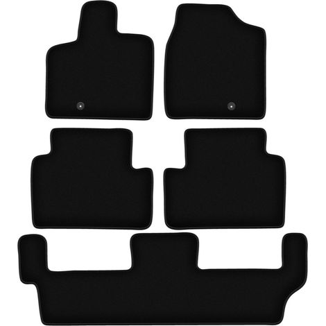 Tapis de sol en velours noir BASIC pour : Lancia Voyager 7 places (2011-2016) (1/5)