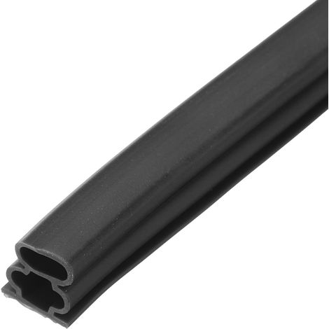 Tür- und Fensterdichtung aus Gummi, 6 m (20 ft), D-förmig, für einen Spalt von 0,9 bis 1,1 cm (0,35 bis 0,45 Zoll), schwarz. (1/5)