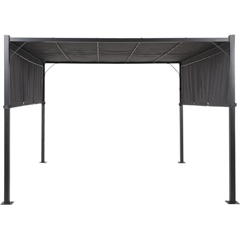 Gazebo LED PARGA Metal 310 cm 310 cm Dark Grey (1/5)