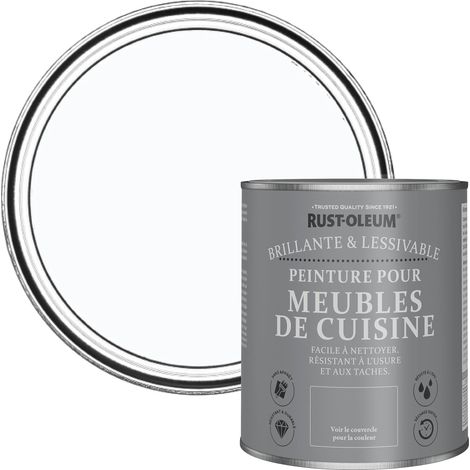 Peinture Blanche pour Meubles de Cuisine, Finition Brillante - Glacier 750ml (1/5)