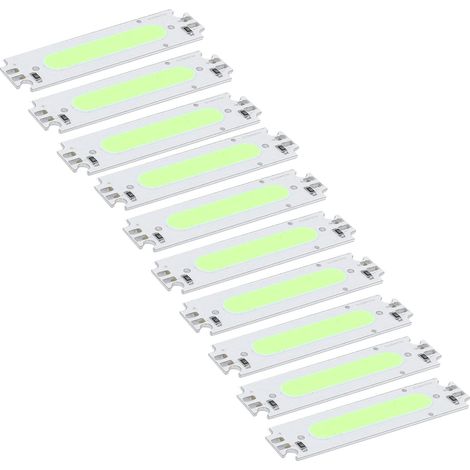 Lot 10 puces LED COB longue bande – 12V 2W – lumière verte – accessoires éclairage voiture (1/5)