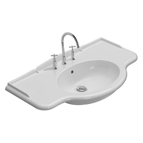 Lavabo Paestum sospeso/su gambe cm. 110x60 particolare in (1/4)