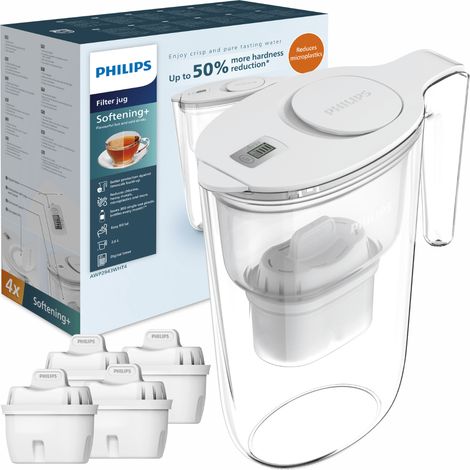 Carafe adoucissante d'eau Philips AWP2943WHT4/10 avec 4 filtres (1/5)