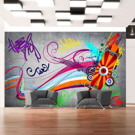 Papier peint planche à roulette - 250 x 175 cm
