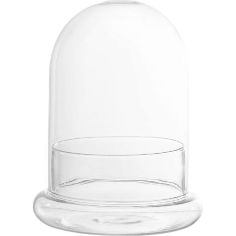 Bouteille en verre à faire soi-même pour créer un micro-paysage et exposer des ornements miniatures.-17.00X12.00X12.00CM (1/4)