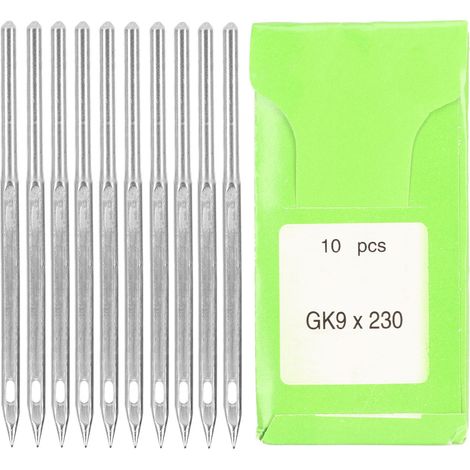 10 aiguilles pour machine à coudre GK9, en acier durable sans bavure, idéales pour la broderie, longueur 5cm (230) (1/5)