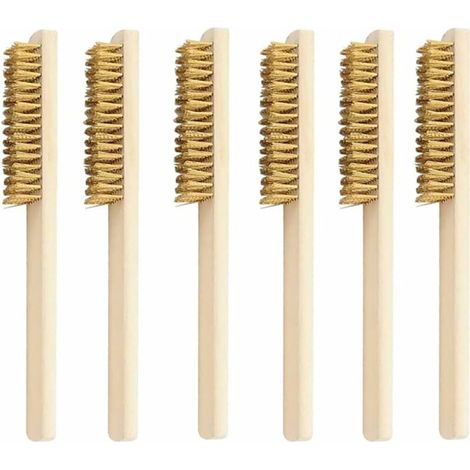 pezzi di spazzola in ottone, set di spazzole metalliche, spazzola metallica con setole in ottone, spazzole metalliche in ottone, per la pulizia di macchie di sudore, ruggine e pulizia profonda (1/4)