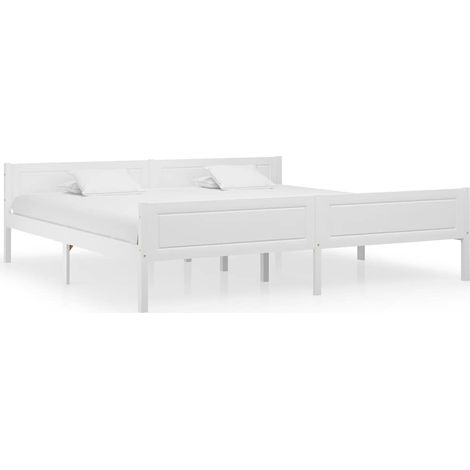 Maison Exclusive - Giroletto Bianco in Legno Massello di Pino 200x200 cm (1/5)