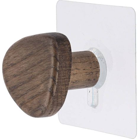 Kleiderhaken aus holz in form eines kieselsteins - braun - Tendance (1/2)