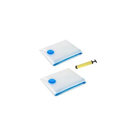 Deux sacs de conservation des aliments transparents sous vide. (1/5)
