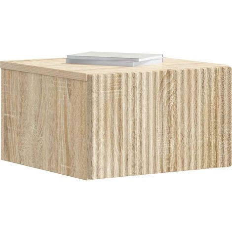 Maison Exclusive - Mobiletto da notte a muro Rovere Sonoma 33 x 34,5 x 20 cm