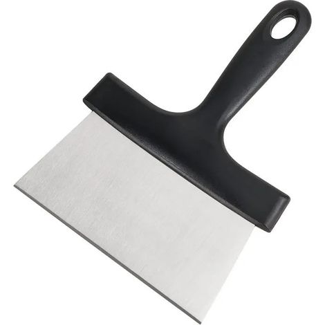 Grattoir pour barbecue - YSTP - Acier inoxydable - Poignée en plastique - 16.2x23cm - Spatule polyvalente (1/4)