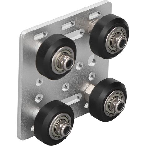 Plaque de fixation V pour profilés aluminium 2020, compatible machines CNC et imprimantes 3D, conforme normes européennes, finition argentée (1/5)