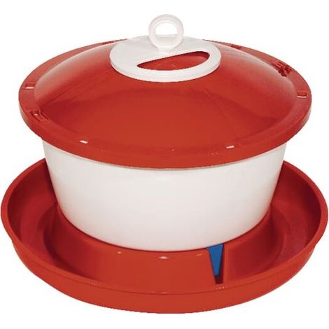 Abreuvoir poules kerbl Rapid Clean rouge 6 litres PVC