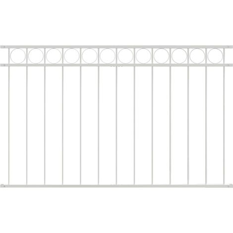 Maison Exclusive - Zaunelement ASSEN Weiß 170 x 80 cm Stahl