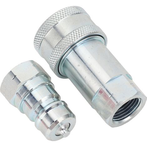 Raccord hydraulique rapide 3/8in NPT en acier durci 24GPM 3600PSI coupleur hydraulique (1/5)