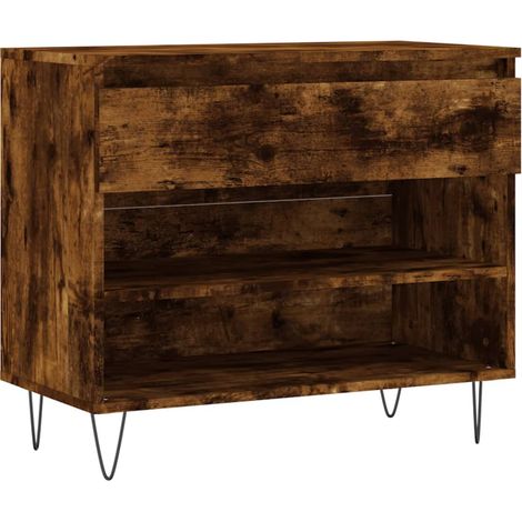 Maison Exclusive - Zapatero madera contrachapada roble ahumado 70