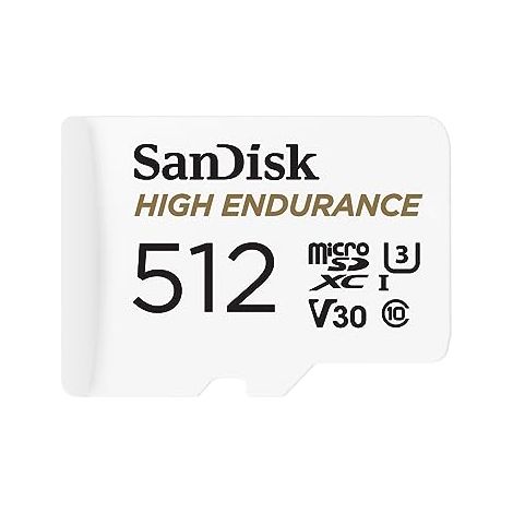 FOR SANDISK 512GB High Endurance microSD Card + Adapter