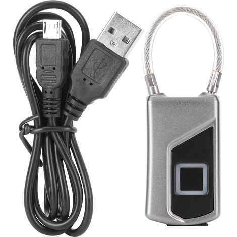 Cadenas À Empreintes Digitales - Verrou Bluetooth Sans Clé - Étanche IP66 - Alliage De Zinc - Pour Valises Et Bagages - 1 Pièce (1/5)