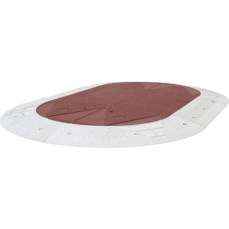 GAMMA Berliner Kissen oval Komplett-SET rot mit weißem Rand 6 Elemente