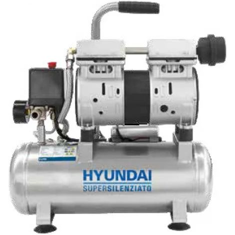 Hyundai 65712 Compressore 750 W Oil Free Supersilenziato 6 L