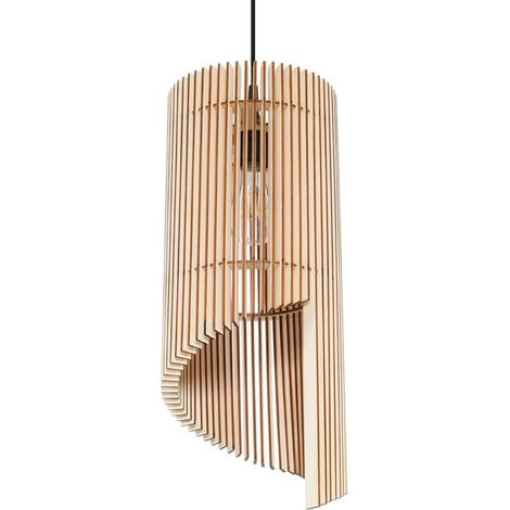 Lámpara colgante Nido madera natural (1/5)